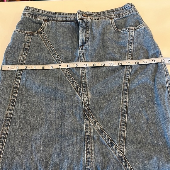 Putumayo Denim Maxi Asymmetrical Skirt Size 8 - Picture 9 of 16